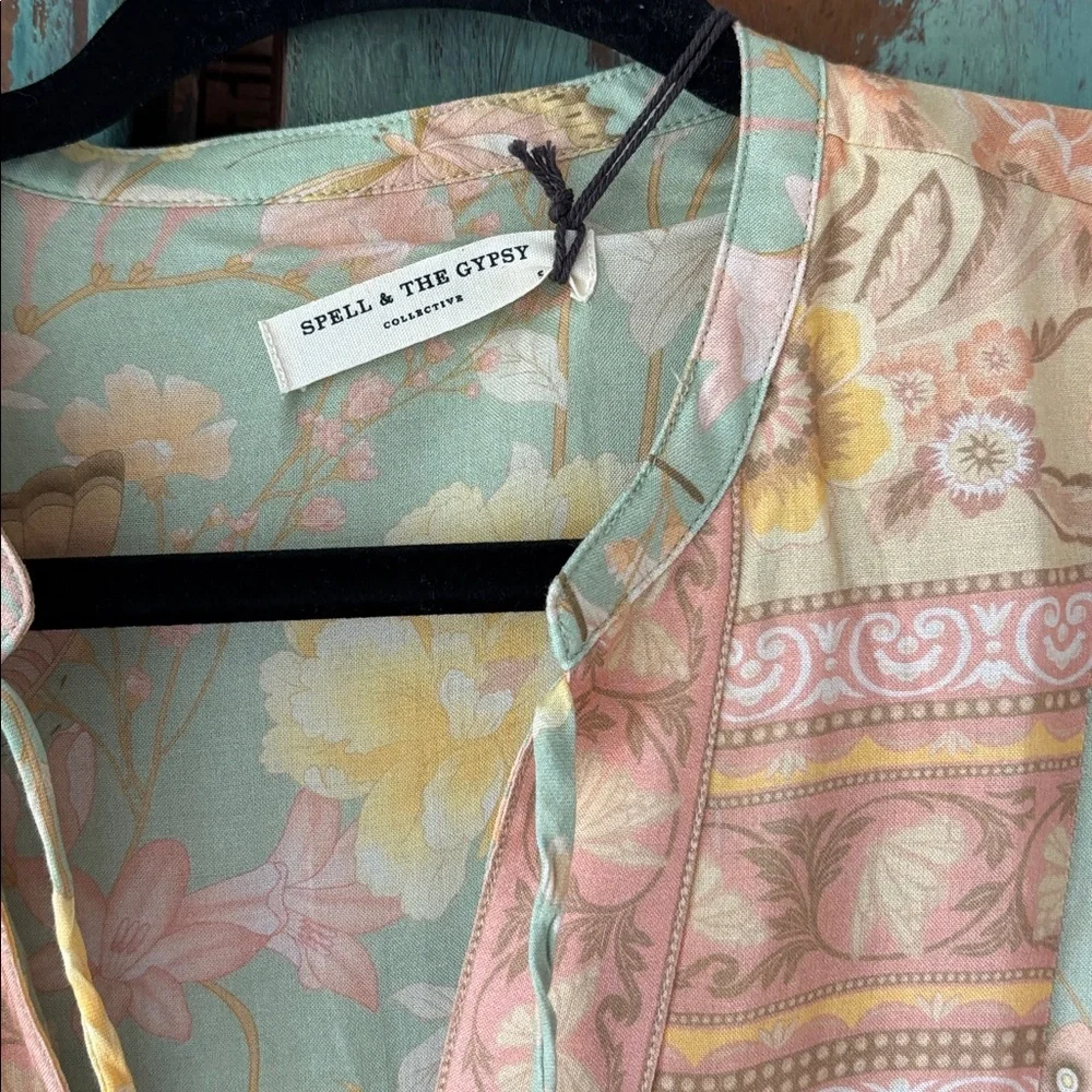 Spell Botanical Butterfly Tunic Dress - Picture 2 of 6